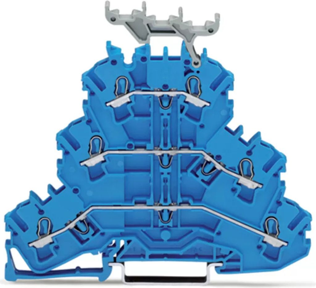 WAGO Dreistockklemme;Durchgangs-/Durchgangs-/Durchgangsklemme;N/N/N;blau 2002-3234