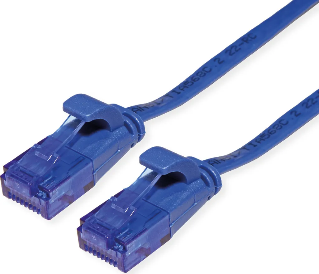 Cavo patch VALUE Cat. 6A (Classe EA) UTP, extrapiatto, blu, 5 m (21.99.2055)