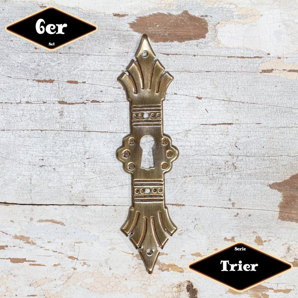 Schlüsselplatte,Serie"Trier",6er Pack | Messing Produktbild 