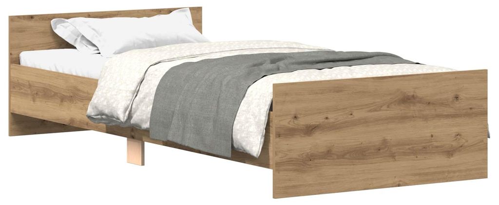 Bettgestell mit Kopfteil Artisan-Eiche 80 x 200 cm