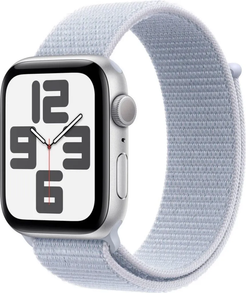 Apple Watch SE 44mm Argent Montre Sport GPS pour Suivi Activité WLAN