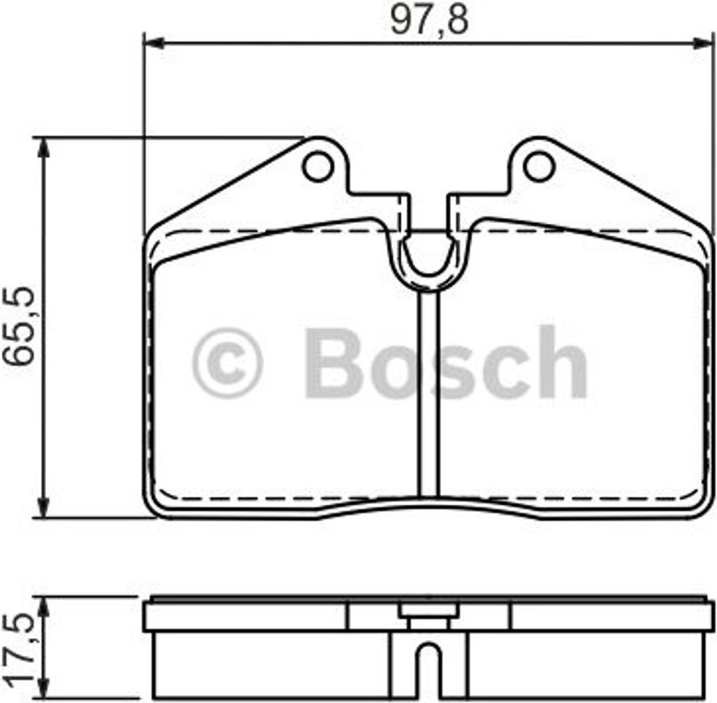 Bosch Bremsbelagsatz, Scheibenbremse Hinterachse 0 986 494 267