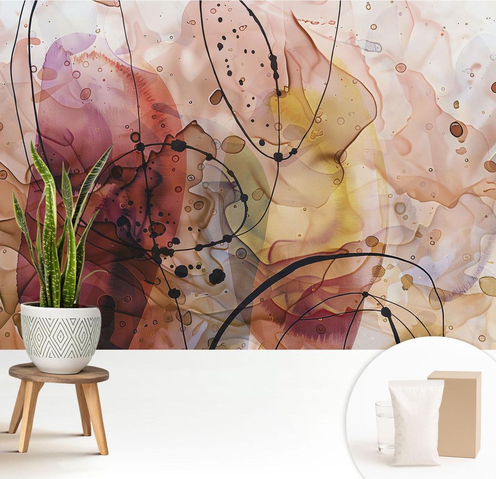 Fototapete - 208x146 cm - Tapete - Wandtapete - Wandbilder - Dekofolie - Tapete Folie - Wand - Dekoration - Wohnzimmer - Abstrakte Harmonie