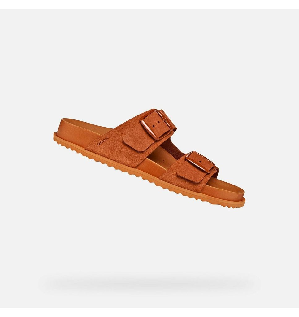 Geox Orangefarbene Damensandalen von Sandybett 36