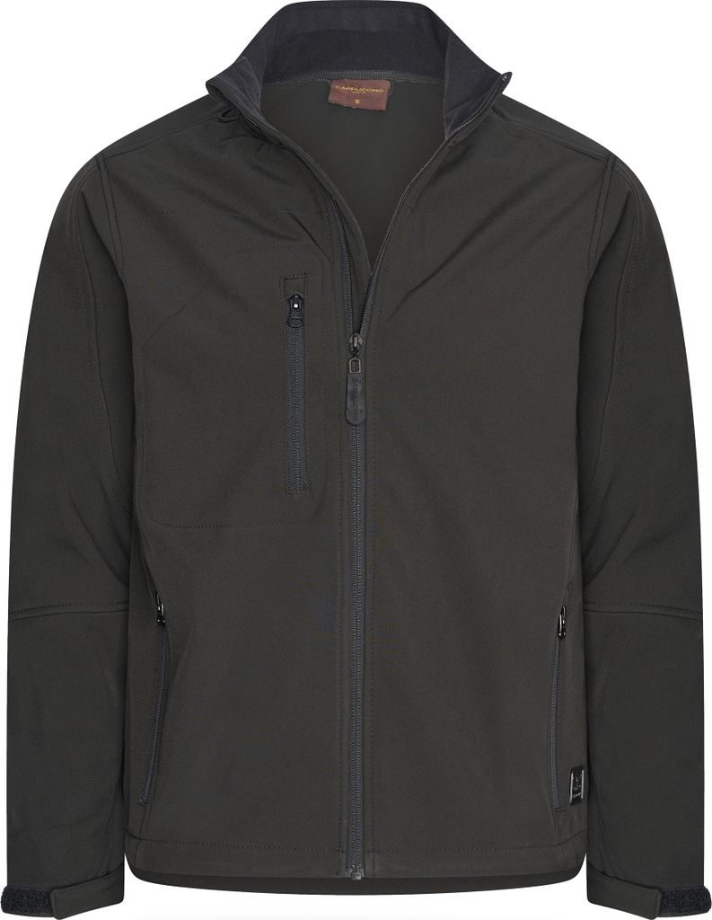 Cappuccino Italia Softshell Zip Jacket Schwarz - Große L
