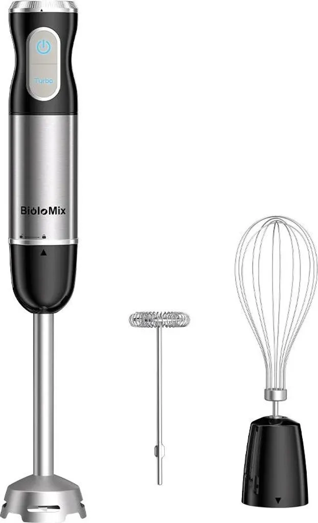 HB3016 BLACK Mixer Immersione 3 in 1 - 1000W Turbo - Lame Inox