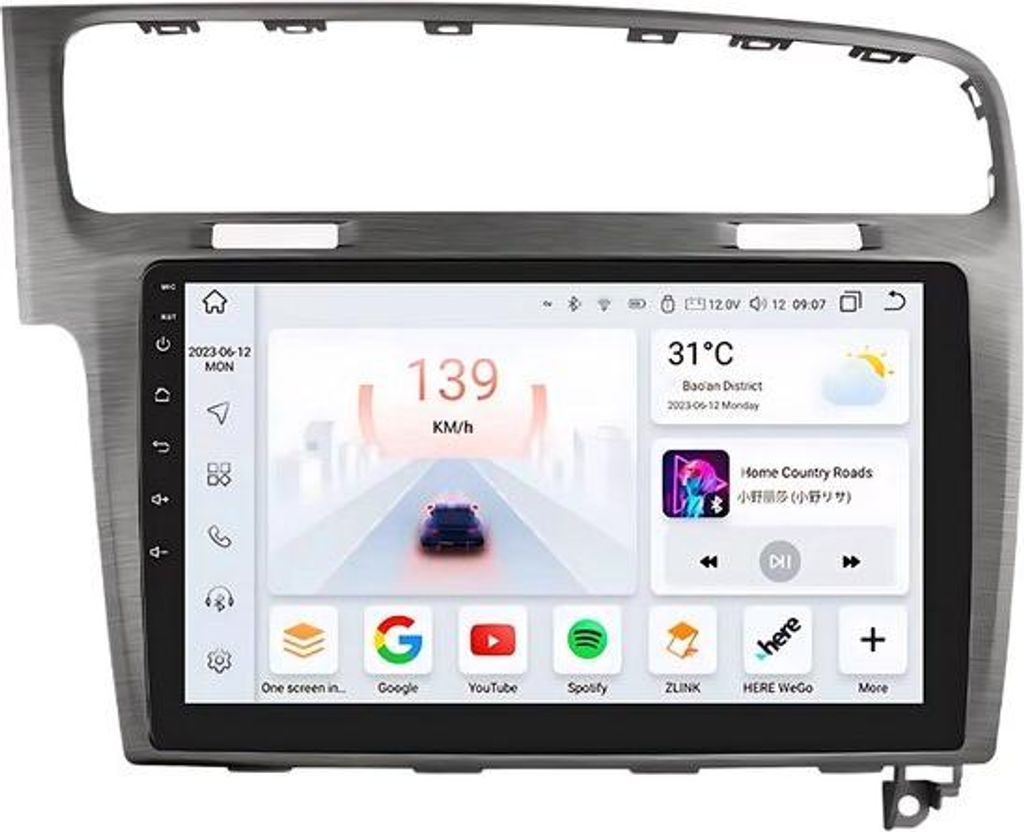 Autoradio mit Bluetooth und CarPlay für VW Golf 7 (2013–2017), kompatibel mit Apple und Android, Stereoanlage, Navigationssystem, 8 GB RAM, 128 ...