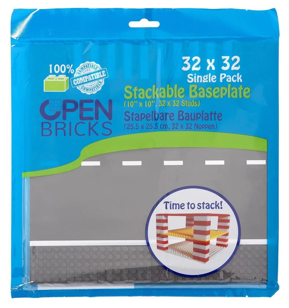 Płyta bazowa Open Bricks 32x32, prosta, szara/biała, sztuka Zdjęcie produktu 