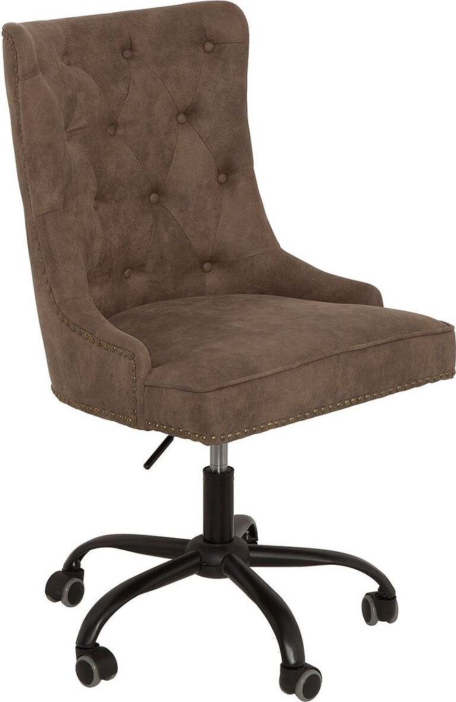 Bürostuhl VICTORIAN 49-57cm Mikrofaser braun im Produktbild 