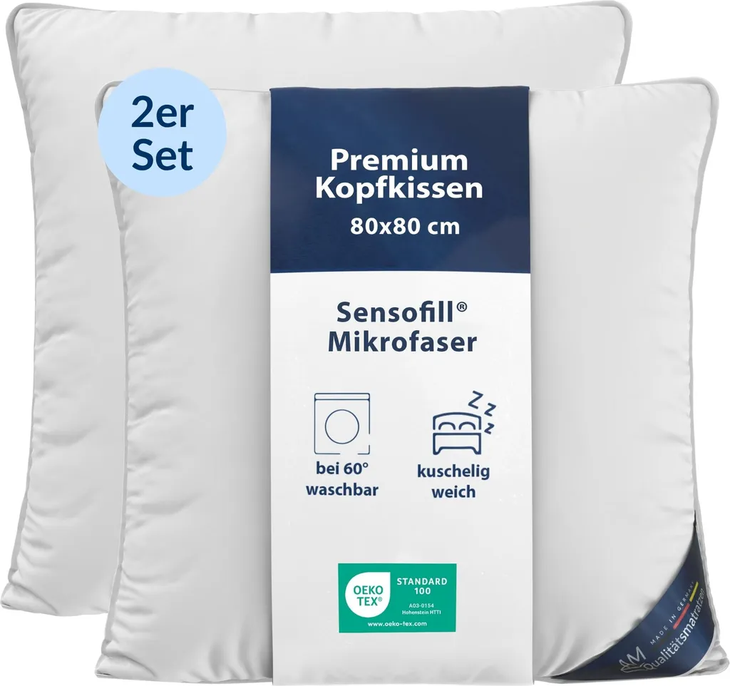 DormiGood Set 2 Cuscini 80x80 Microfibra Premium Anallergici Offerta