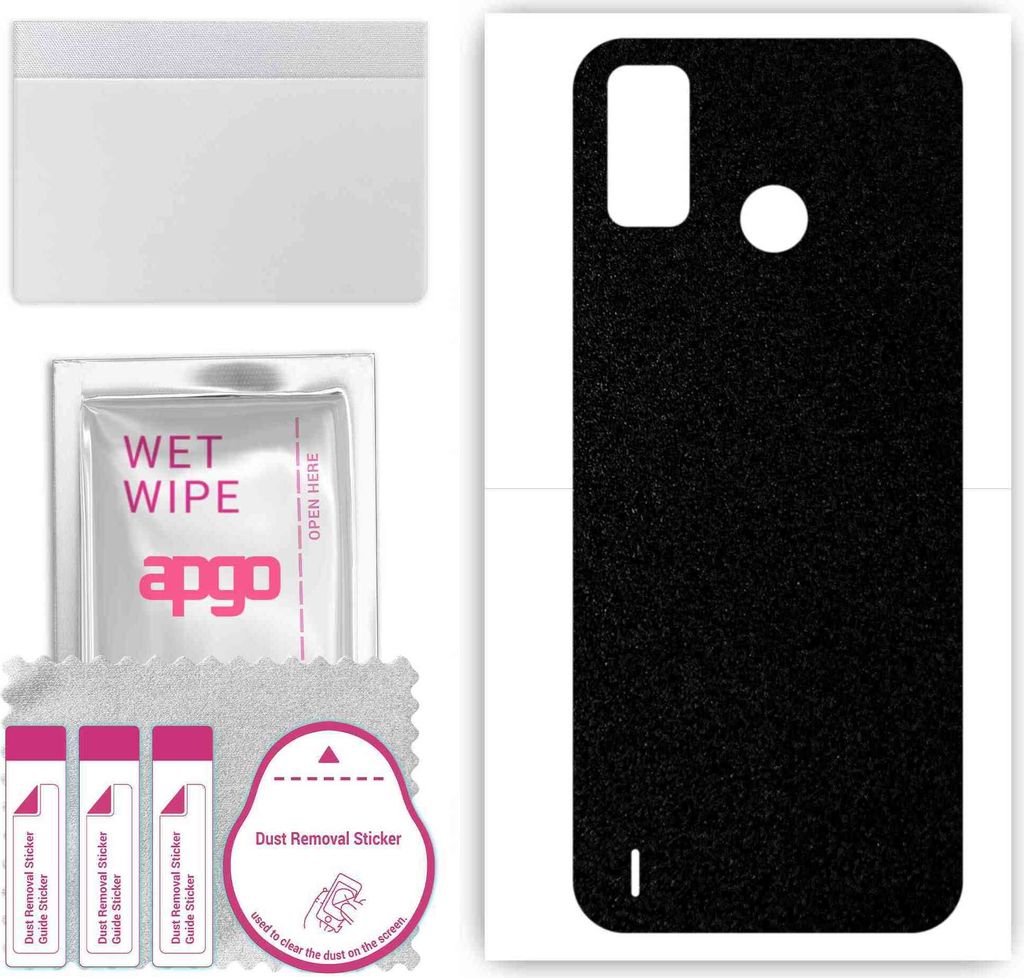 apgo Rückseite Schutzfolie, Skin, kompatibel mit Tecno Spark GO 2020, Hinten Displayschutzfolie aus Vinylfolie, kratzfest, einfache Montage - Matt...