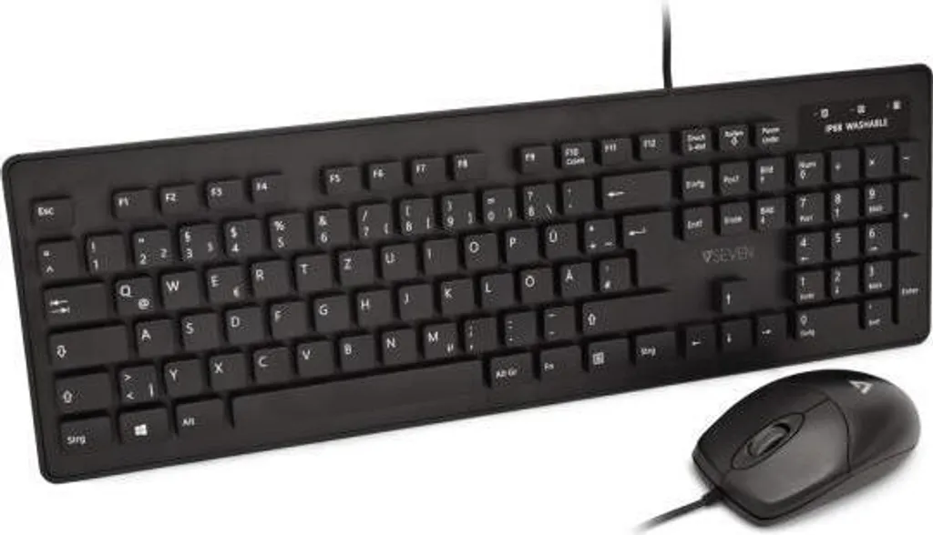 Pack Clavier et Souris pour Milieu Médical V7 Lavable et Antimicrobien