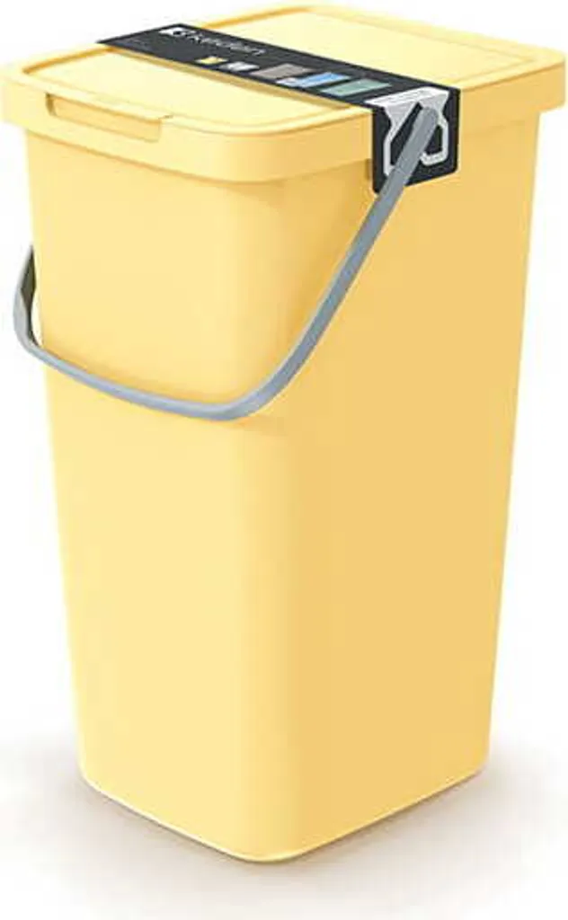 Poubelle 25 litres SELECT vert clair avec couvercle amovible robuste