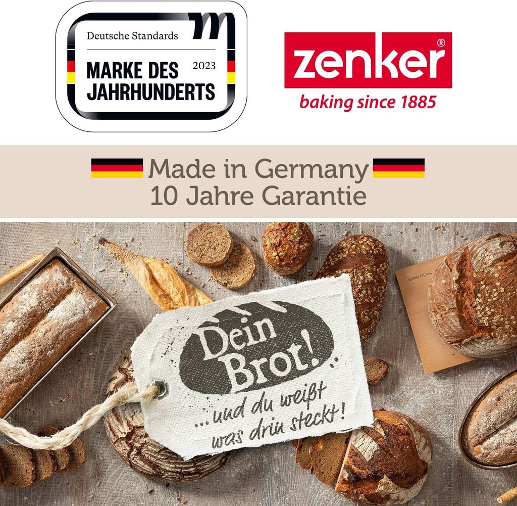 Zenker Brotbackform oval Dein Brot!, 26,5x16,5cm, Emaille Produktbild 8