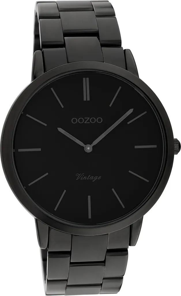 Montre Oozoo Femme noire C20025 Vintage en acier inoxydable D2UOC20025
