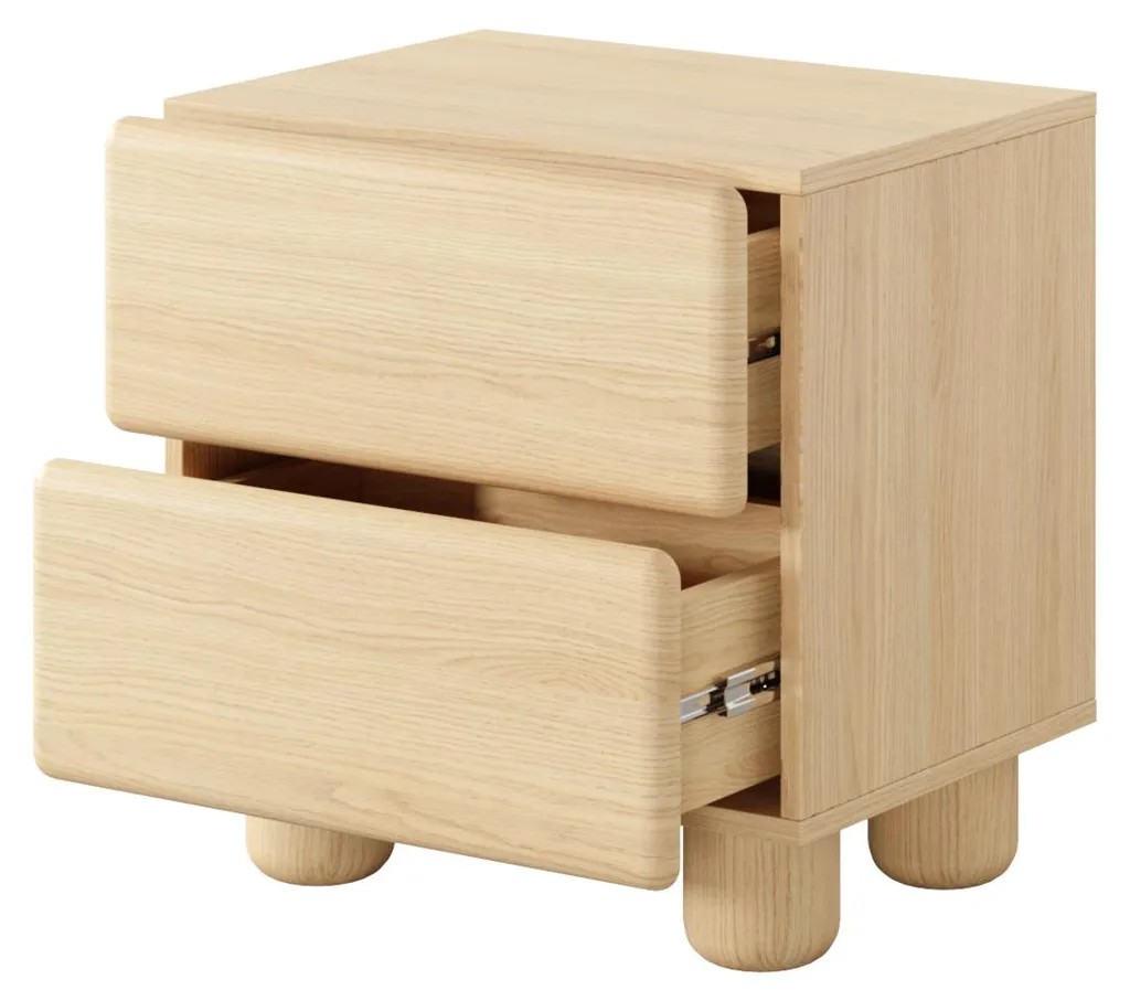 Table de chevet 50 cm chêne Vicenza, meuble de nuit robuste