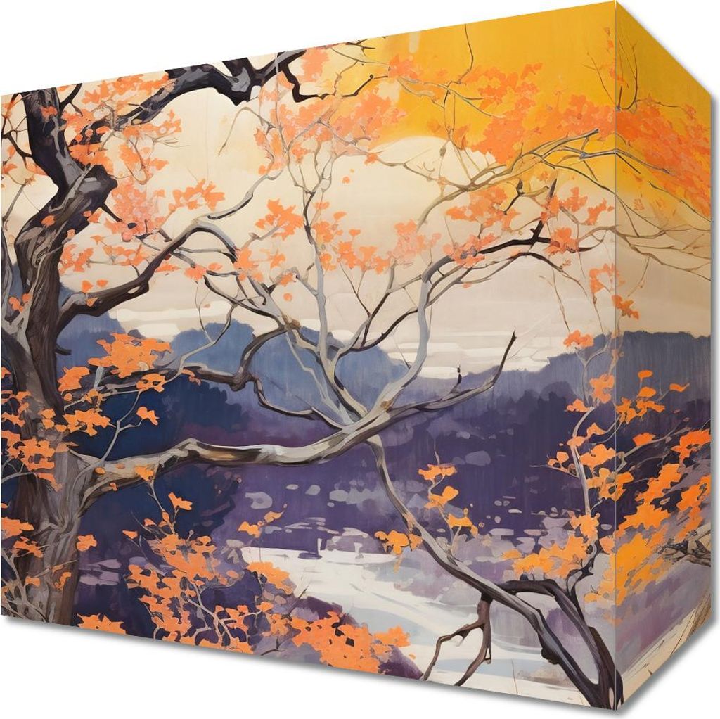 Bild 20x20cm Goldener Herbst am See