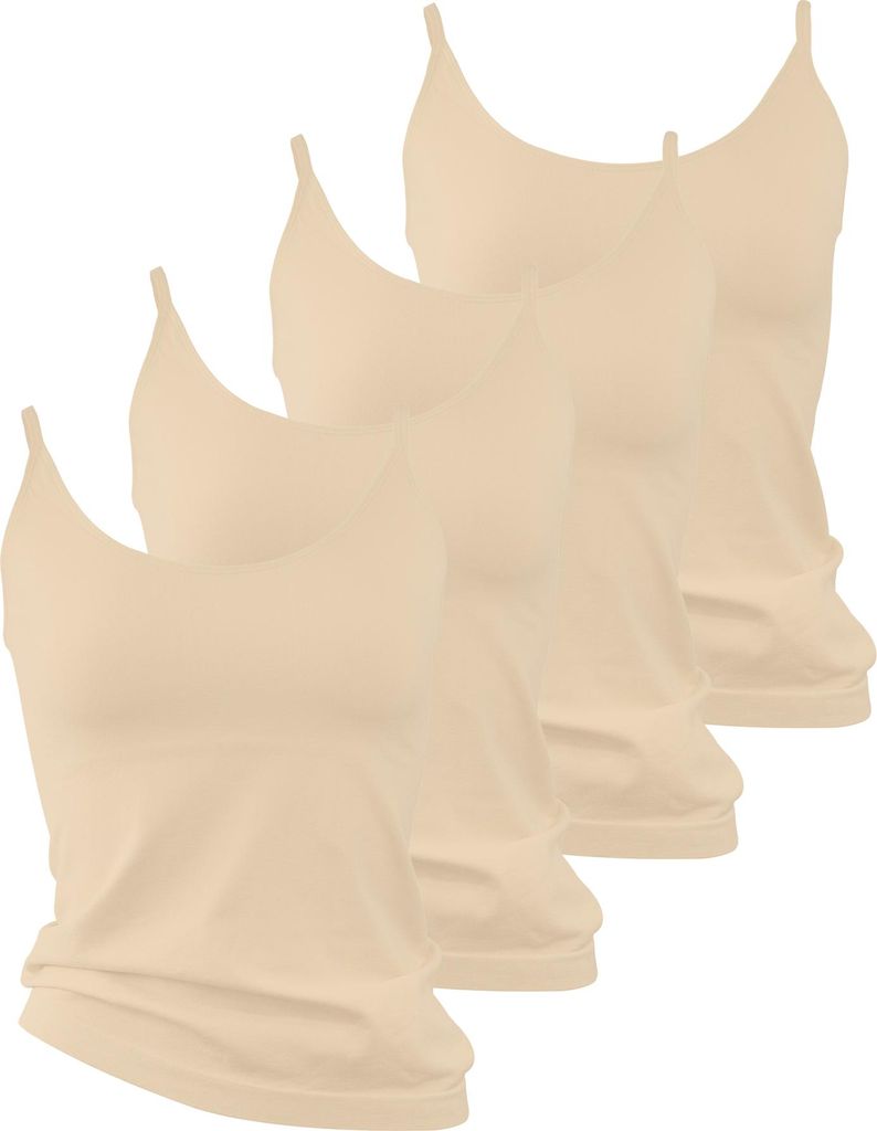 Yenita Spaghetti Top - Unterhemd 4er Set Träger Top S haut