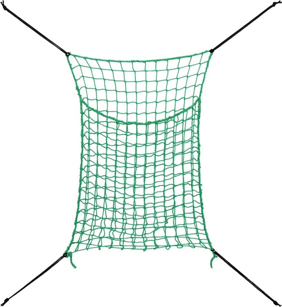 vidaXL Heunetze 2 Stk. Rechteckig Grün 90x60 cm PP