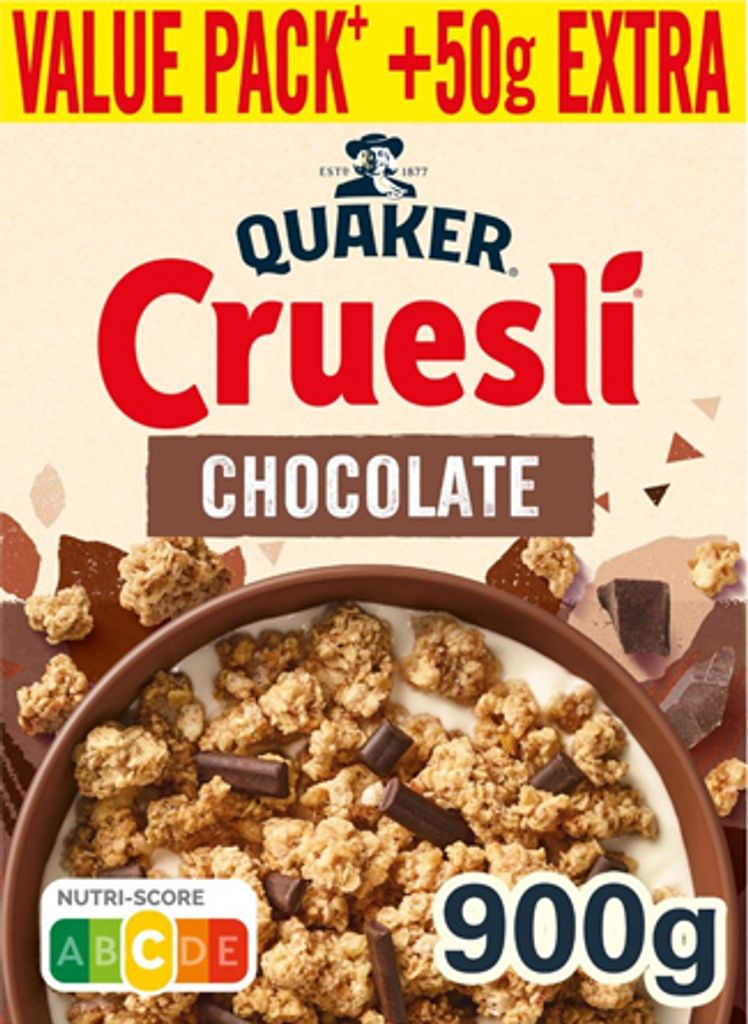 Quaker - Cruesli chocolat - 900 g Image du produit 