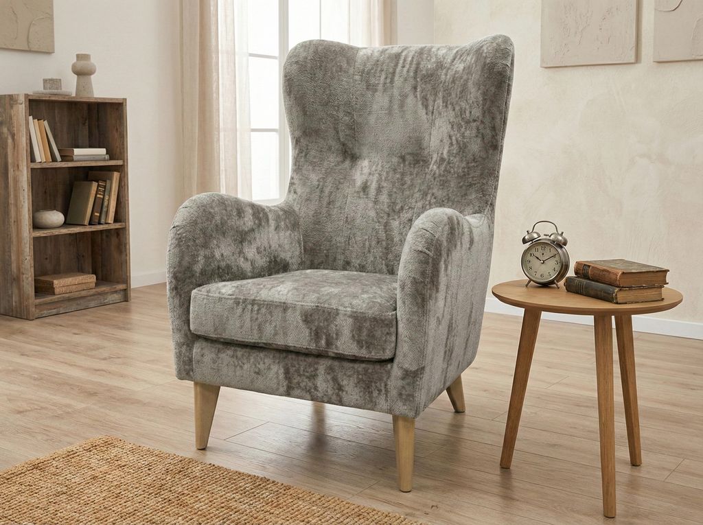 Stilvoller Sessel Roland Farbe Grau mit ergonomischem Design – Klassischer Stil & moderner Komfort