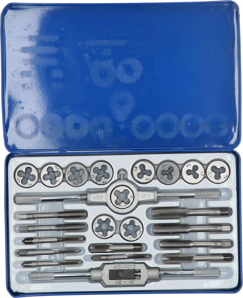 Gewindeschneidwerkzeug-Set aus legiertem Stahl, Werkzeug zur Reparatur von Gewinden, fester Schraubenschlüssel, Handbuch, Hardware, Industriebedarf