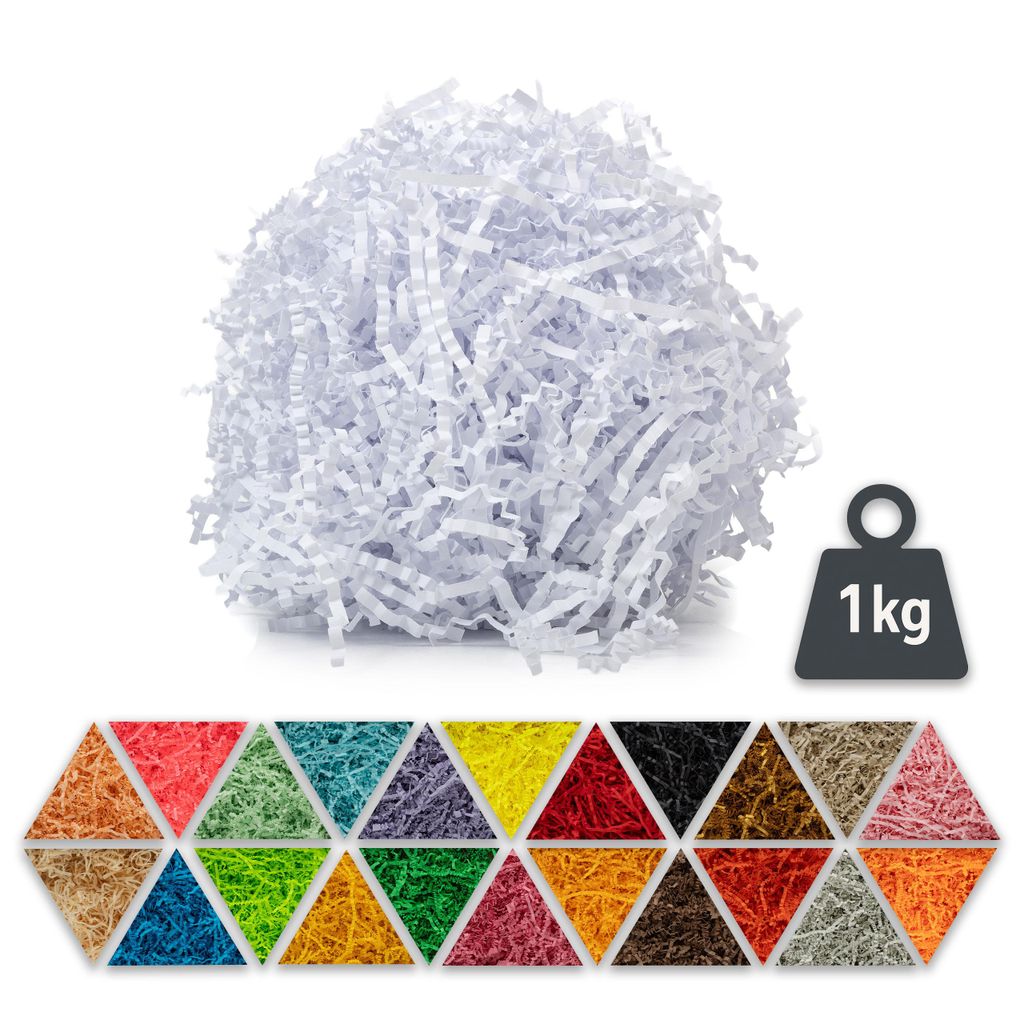 Weiß Füllmaterial aus Papier 1kg – biologisch abbaubares Produktbild 
