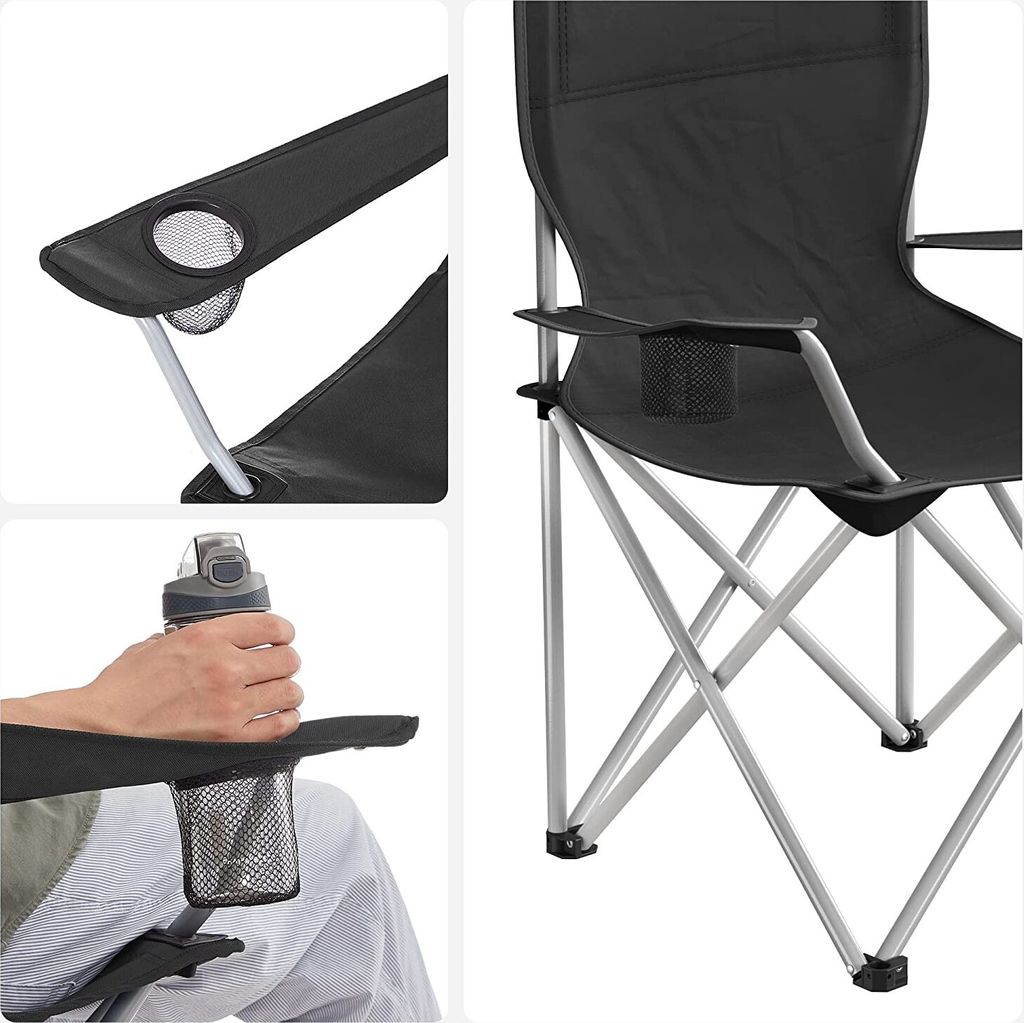 SONGMICS Campingstuhl klappbar Klappstühle 2er Set bis 120 Produktbild 4