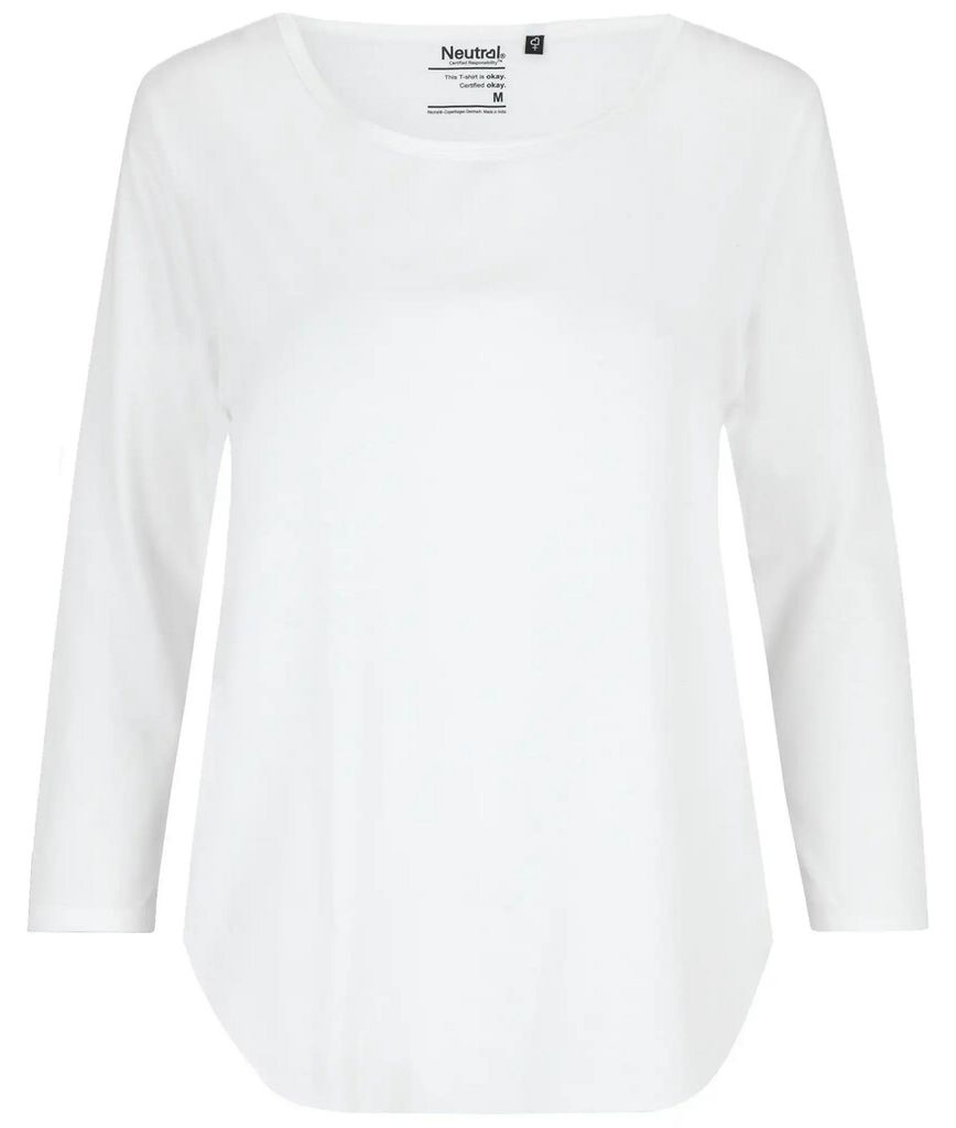 Neutral - T-Shirt für Damen 3/4 Ärmel LT3854 (S) (Weiß)