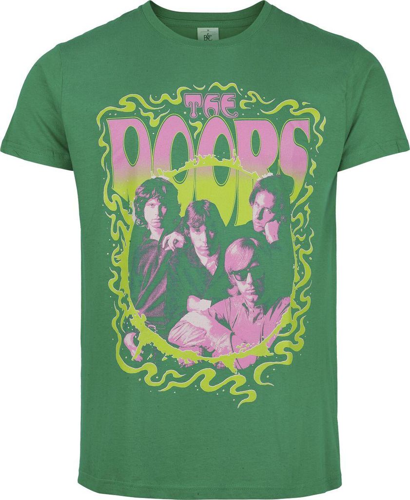 The Doors T-Shirt Herren Photo grün Band-Merch, Bands 100% Baumwolle L