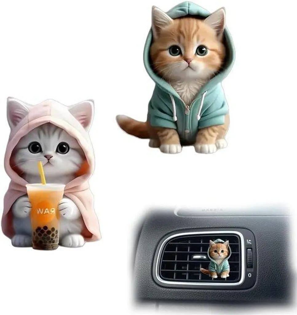 Lot de 3 diffuseurs d'huiles essentielles pour voiture - Clip Ventilation