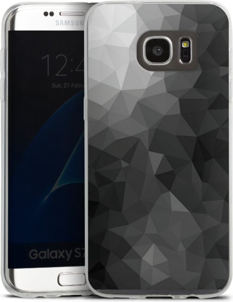 DeinDesign Slim Hülle für Samsung Galaxy S7 Edge Silikon Case Ultra Dünn Handyhülle Mosaik Muster Tarnmuster