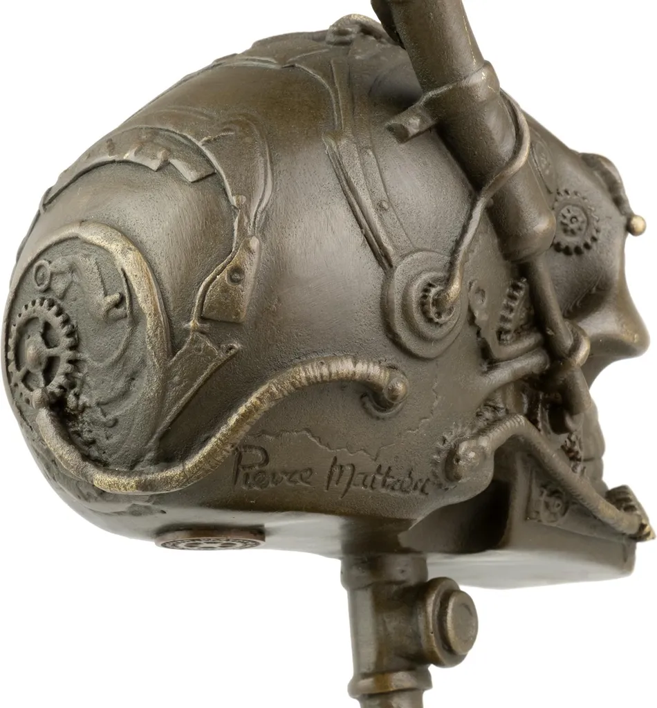 Objet de Décoration Crâne Moritz - Bronze Massif pour Intérieur Chic