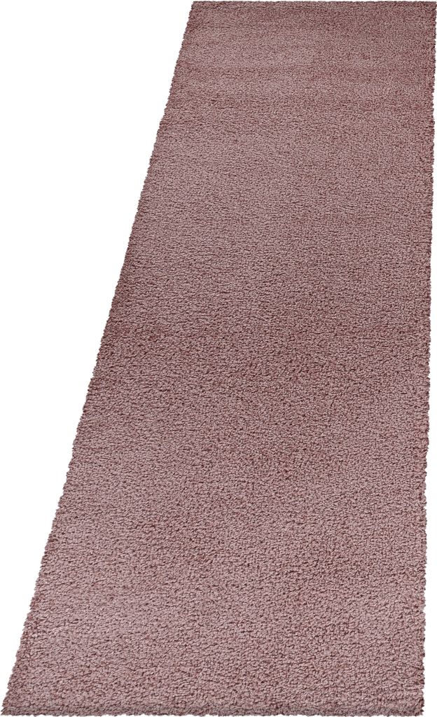 Teppich Läufer Wohnzimmer Rosa 80x250 Unicolor - Einfarbig Produktbild 