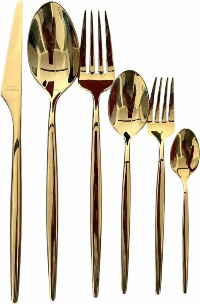 36-dielna súprava príborov v elegantnej zlatej farbe pre 6 Obrázok produktu 1