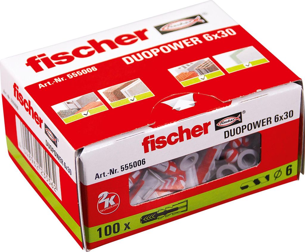 Fischer DUOPOWER 6x30 100 ks. Obrázok produktu 
