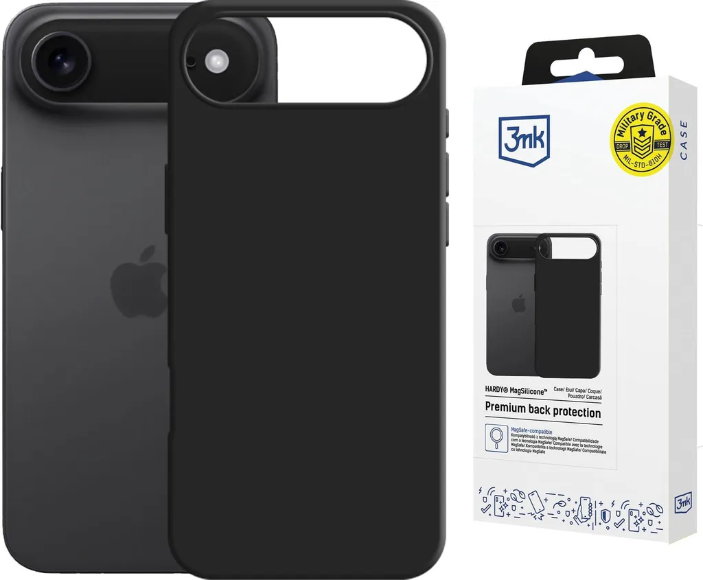 Custodia iPhone 17 Air 3mk Hardy Magsilicone - Grafite Sofisticato