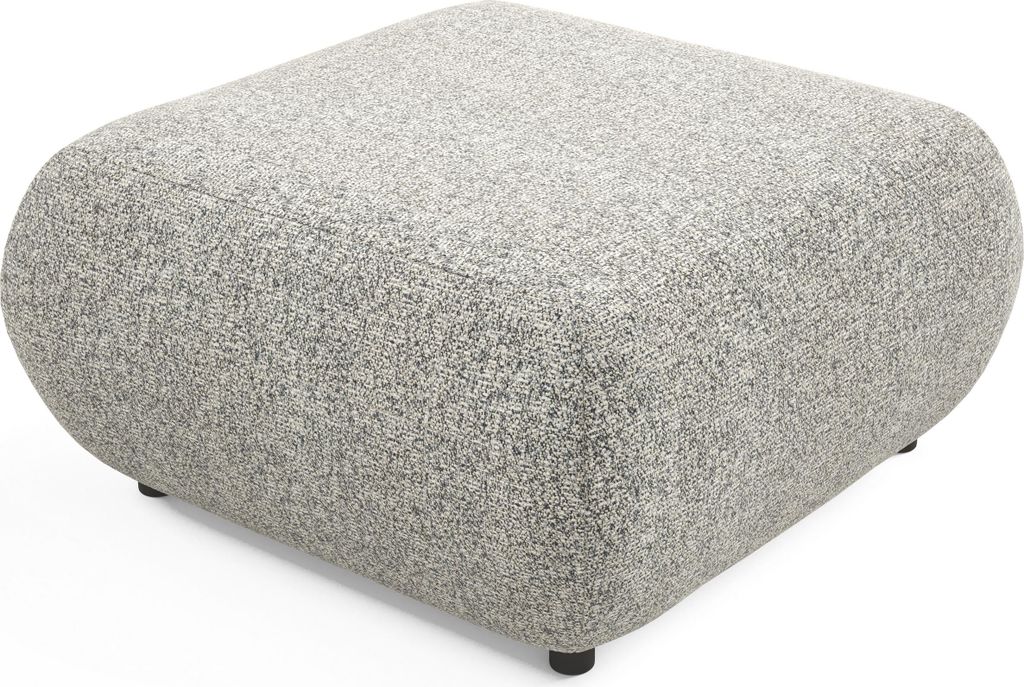 Masseno Sitzhocker DELTA Modern Polsterhocker Wohnzimmer Hocker Sitzpuff Fußhocker Grau