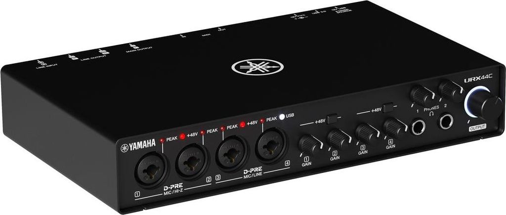 Yamaha URX44C, Desktop, Schwarz, USB, Gleichstrom, 252 mm, Produktbild 