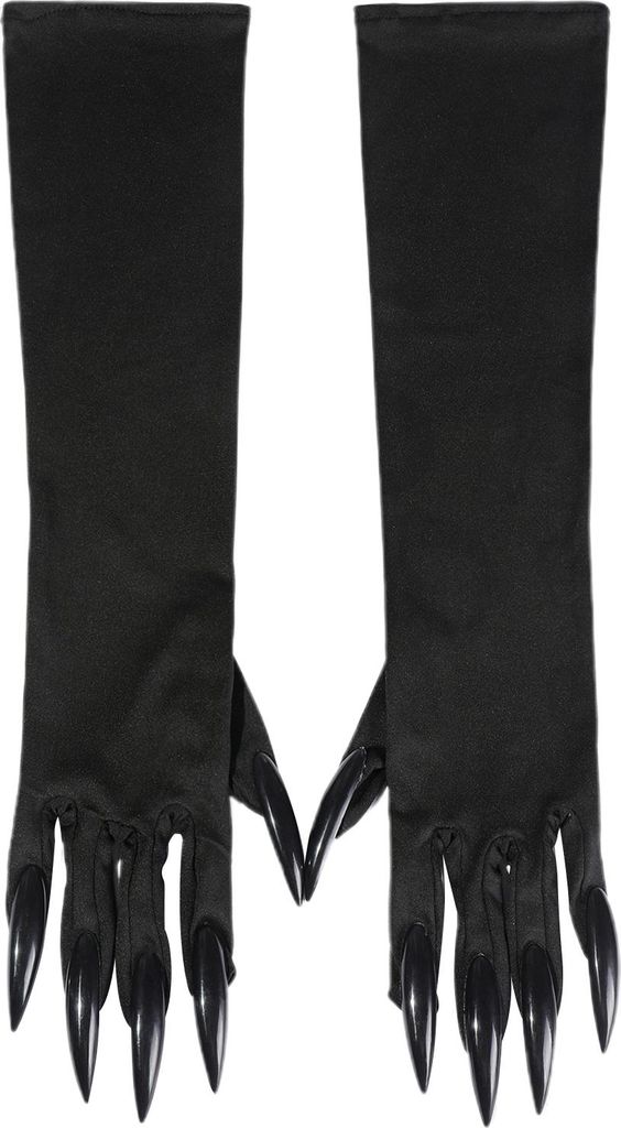 Halloween-Handschuhe mit langem Abschnitt, Geisterkrallen-Handschuhe, Cosplay-Handschuhe mit langen Nägeln für Rollenspiele, Kostümparty-Verklei...
