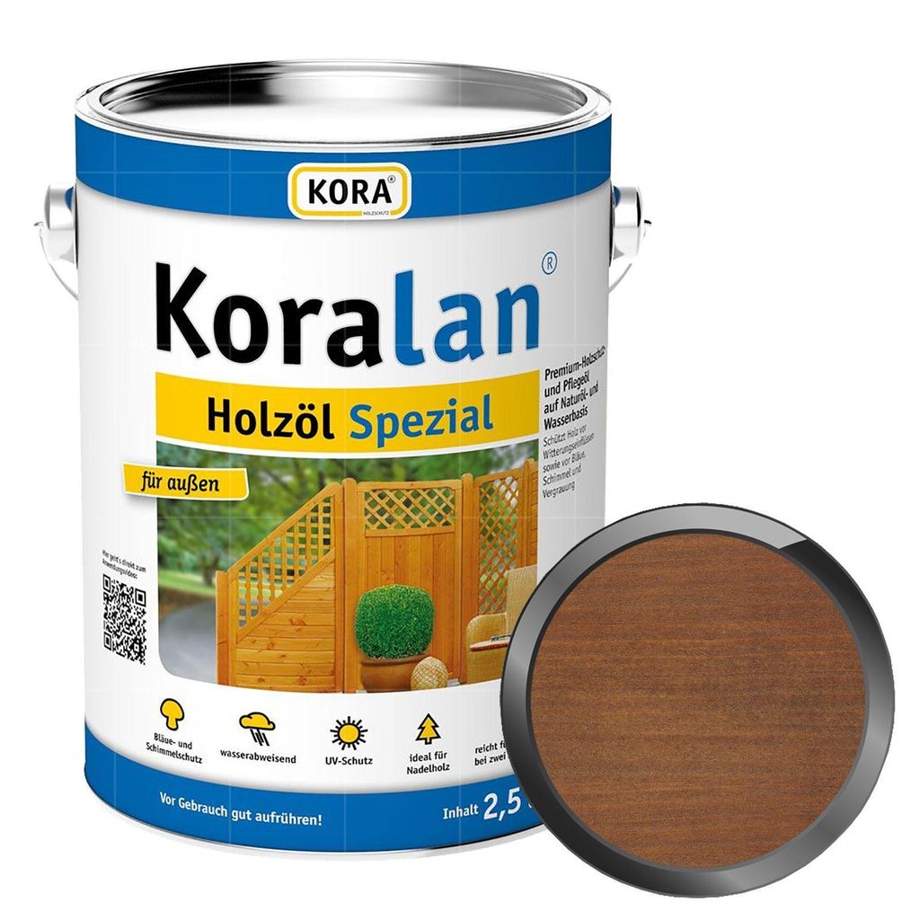 KORA Koralan Holzöl-Spezial 2.5 Liter Tabakbraun