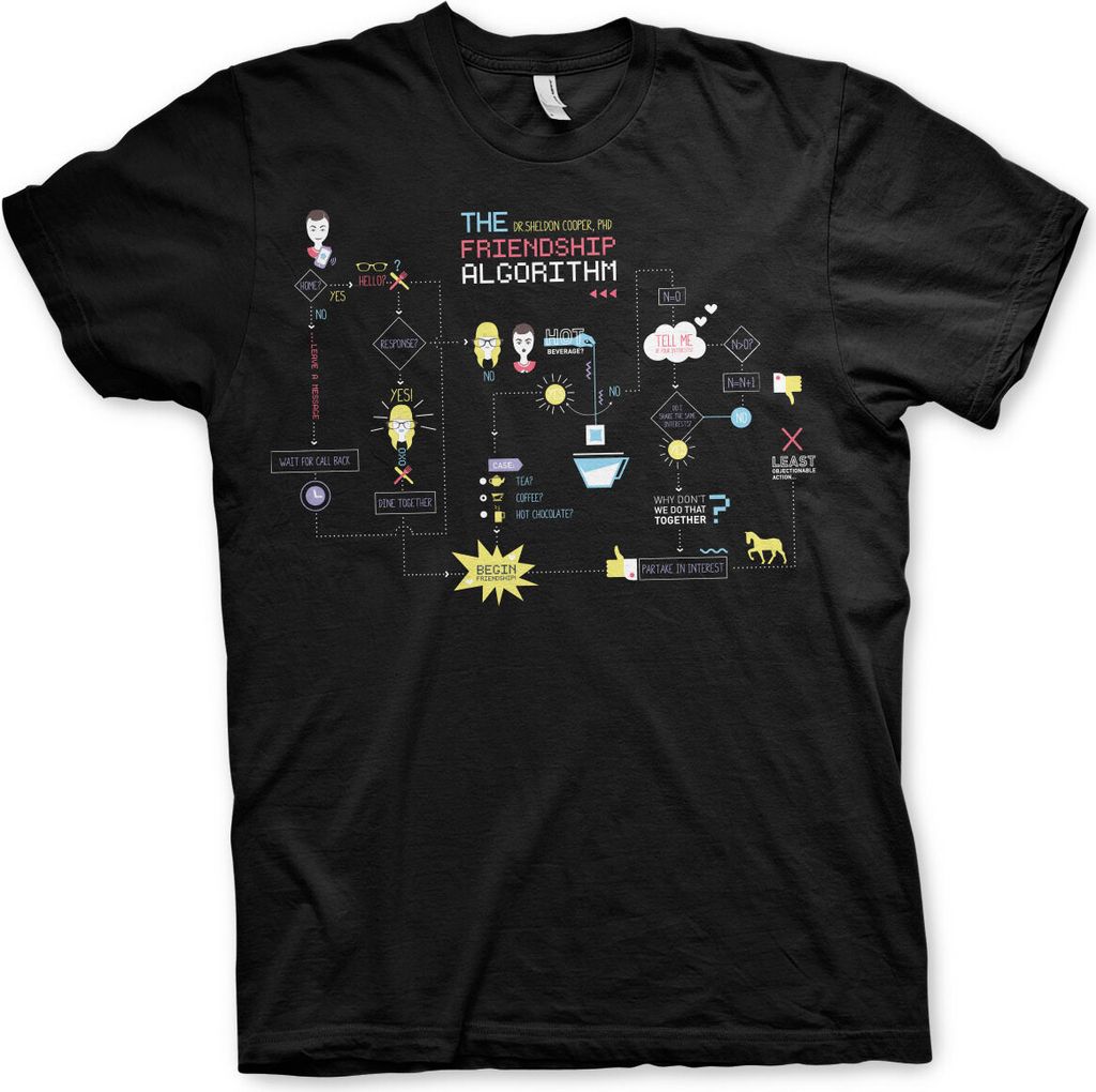 The Friendship Minions Algorithm T-Shirt - Medium - Black