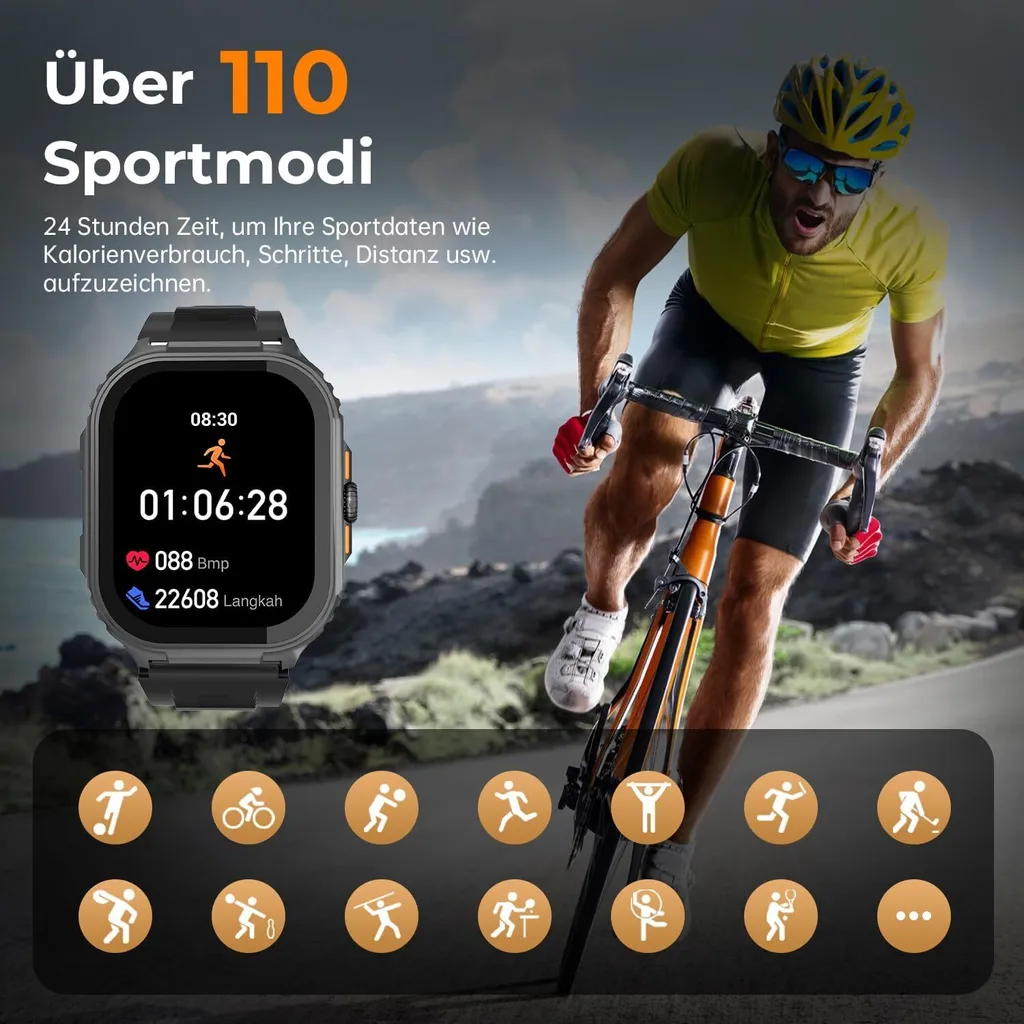 Recensione Smartwatch 2.01" HD: Stile Argento e Chiamate BT - 5