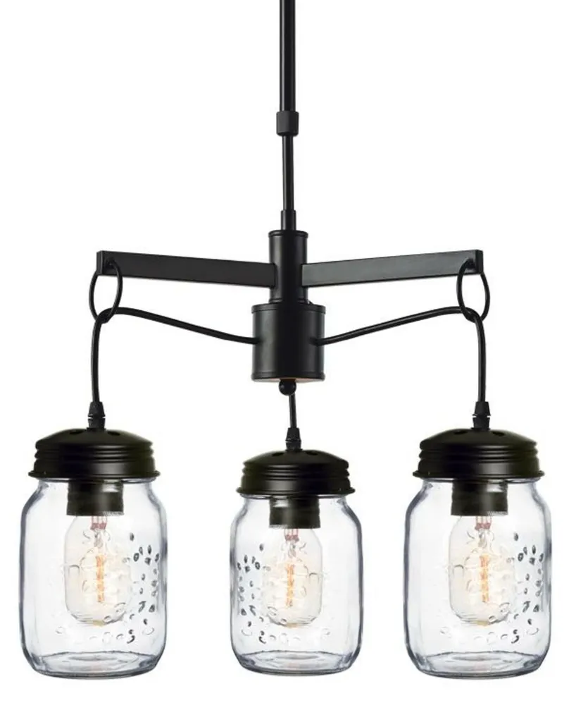 Suspension ACA EG166603P vintage ajustable en hauteur finition noire