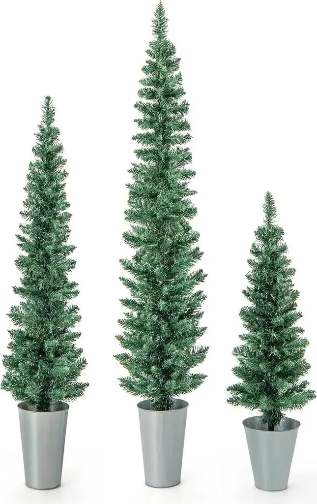 Sapin de Noël artificiel sans perte d'aiguilles - Arbre stable et fin