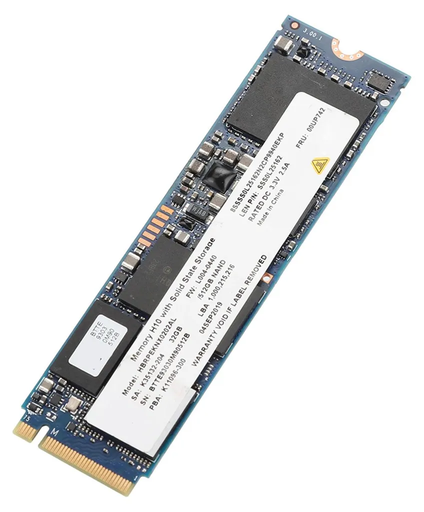 SSD Intel Optane Memory H10 M.2 2280 PCIe 3.0 32Go + 512Go 3D XPoint