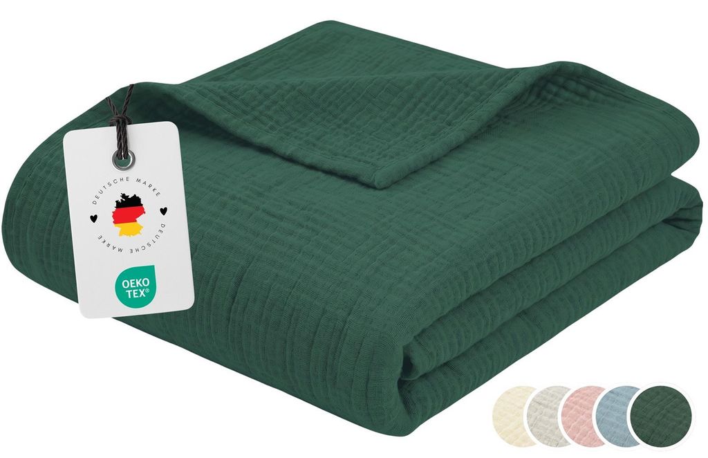 Musselin Decke 150x200 cm aus 100% Baumwolle, Leichte Produktbild 