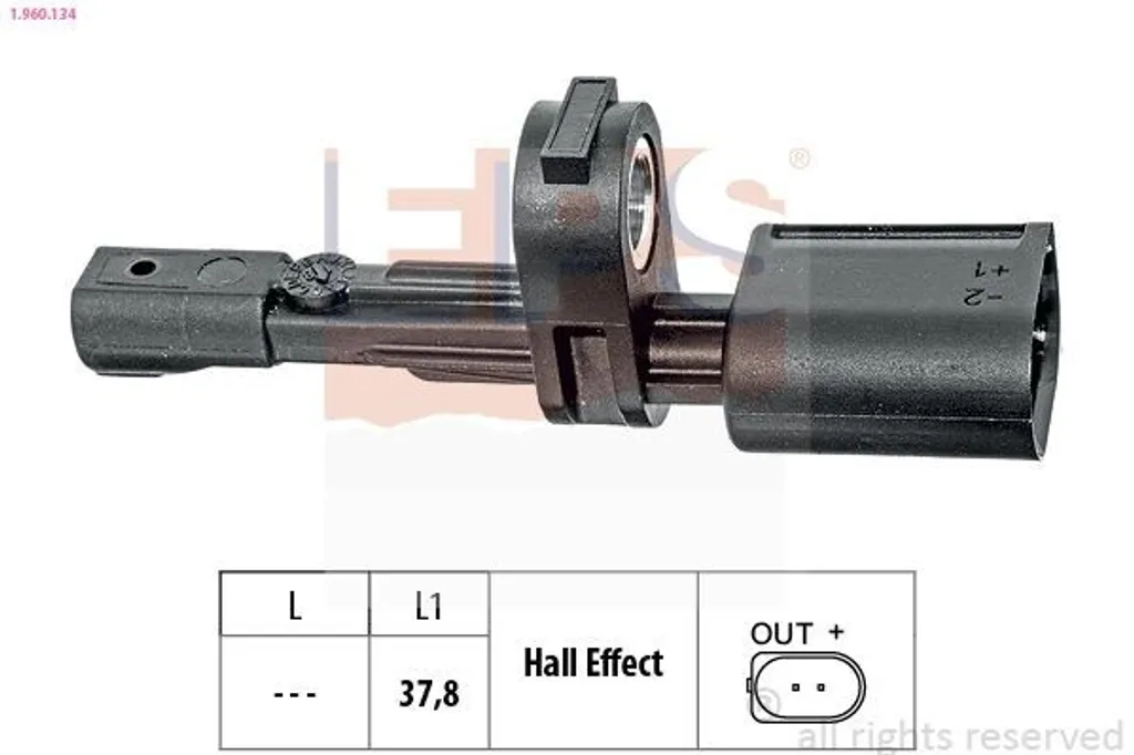 Sensore Giri Ruota ABS VW Golf VII 5G1 BQ1 1.960.134 | EPS High Performance