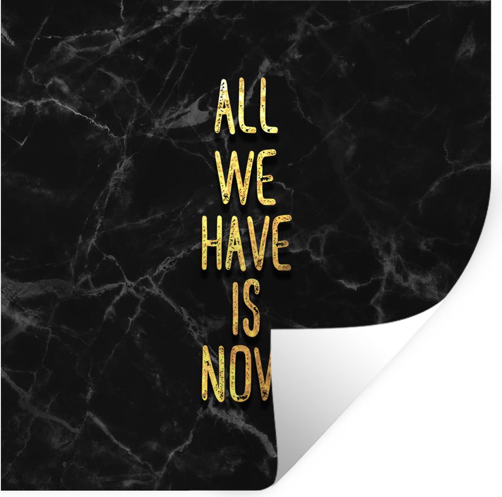 MuchoWow Wandtattoo Wandsticker Wandaufkleber Zitat - Motivation - Marmor 100x100 cm Selbstklebend und Repositionierbar - Wierderverwendbar - Sel...