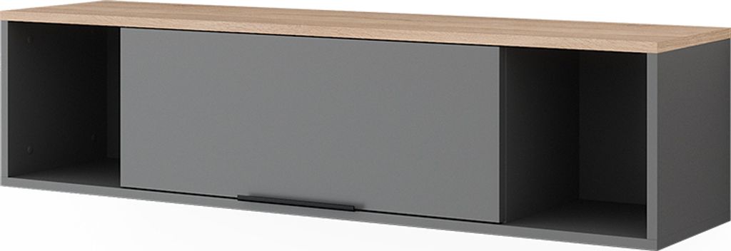 Nástěnná police Vicco Betti Anthracite/Sonoma 120 x 30 cm, Obrázek produktu 